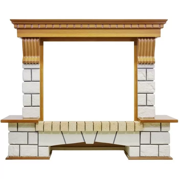 Royal Flame Pierre Luxe под классический очаг дуб