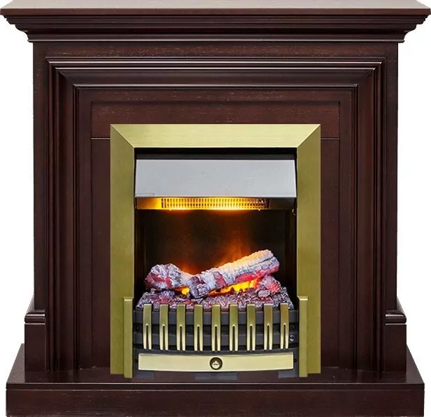 Электрокамин Dimplex Bradford - Темный дуб с очагом Danville Antique Brass FB2