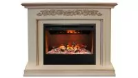 Камин электрический RealFlame Leticia WT(b) с очагом Helios 26 3D
