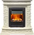 Электрокамин Dimplex Luzern - Слоновая кость с очагом Brookline Black 1