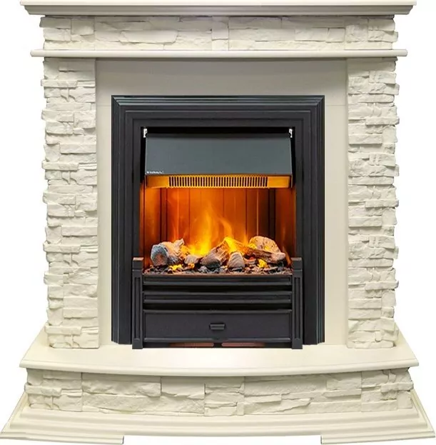 Электрокамин Dimplex Luzern - Слоновая кость с очагом Brookline Black