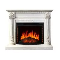 Каминокомплект Royal Flame Rodos - Белый дуб, патина золото с очагом Dioramic 33 LED FX