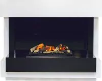 Каминокомплект Dimplex Cube - Белый с черным с очагом Cassette 600 LNH-INT (с дровами)