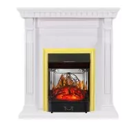 Каминокомплект Royal Flame Orlean - Белый с очагом Majestic FX M Brass