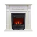 Электрокамин Royal Flame Venice - Фактурный белый с очагом Aspen Black 1