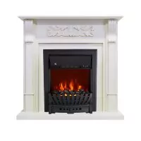 Каминокомплект Royal Flame Venice - Фактурный белый с очагом Aspen Black