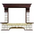Портал угловой Royal Flame Pierre Luxe Темный дуб / Белый 1