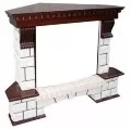Портал угловой Royal Flame Pierre Luxe Темный дуб / Белый 3