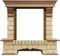 Dimplex Pierre Luxe под классический очаг камень белый/дуб 1