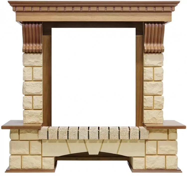 Dimplex Pierre Luxe под классический очаг камень белый/дуб