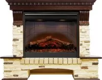 Каминокомплект Dimplex Pierre Luxe угловой - Темный дуб / Сланец с очагом Symphony 26'' DF2608-INT