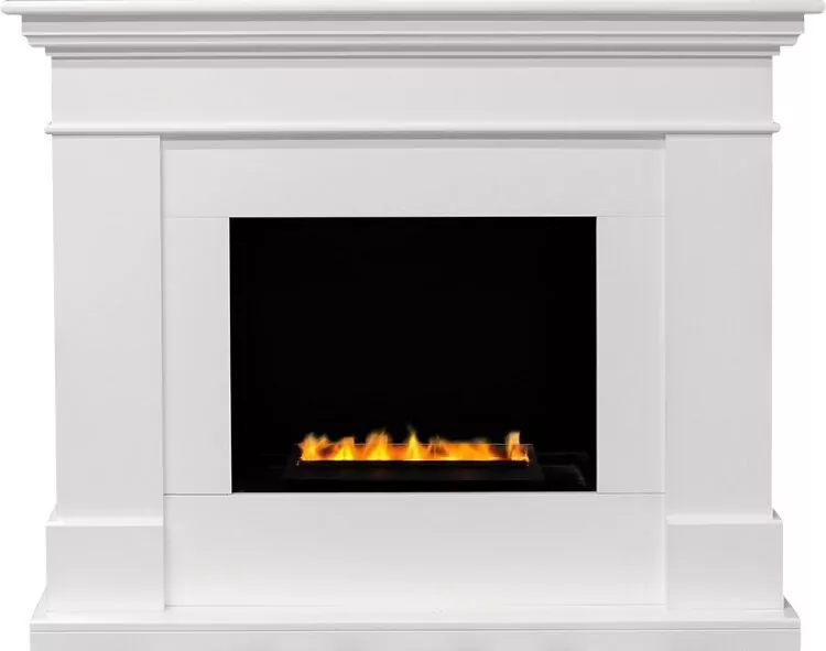 Электрокамин Dimplex California - Белый (Глубина 380) с очагом Cassette 400 LNH-INT PS (без дров)