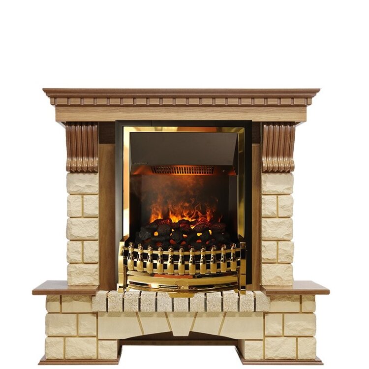 Электрокамин Dimplex Pierre Luxe - Дуб / Шампань с очагом Atherton