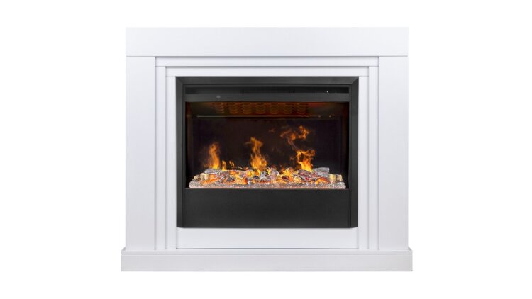 Камин электрический RealFlame Stanley 26 WT с очагом Helios 26 SBG 3D