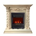 Электрокамин Royal Flame Adriana - Cлоновая кость с очагом Aspen Black 1