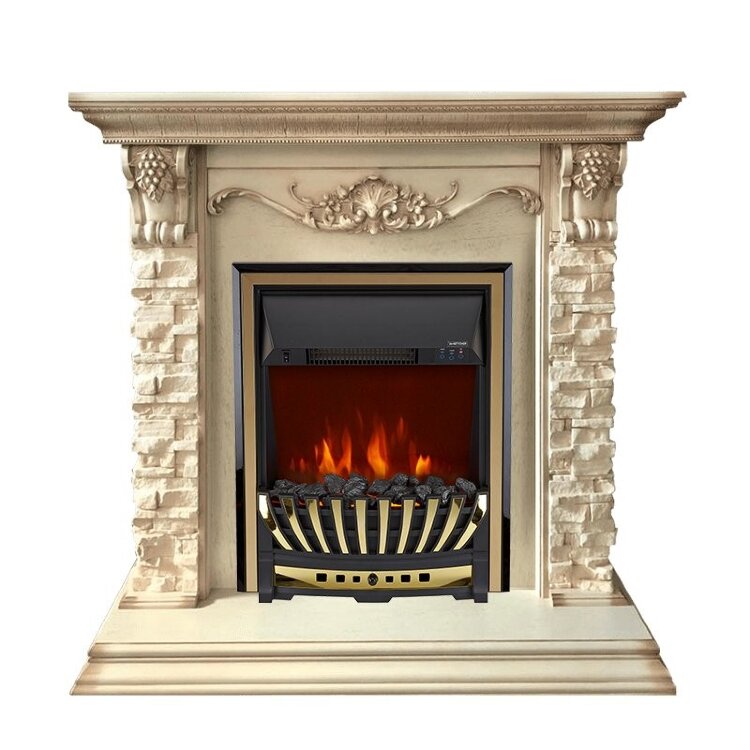Электрокамин Royal Flame Adriana - Cлоновая кость с очагом Aspen Gold