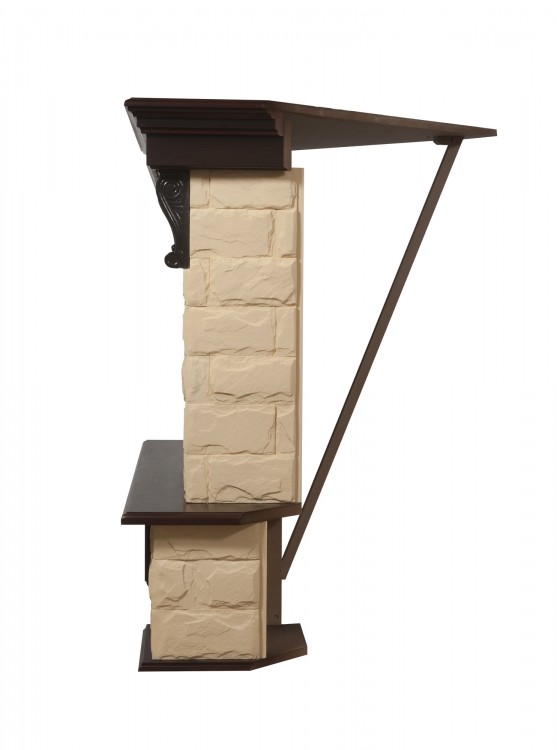 Портал угловой Electrolux Forte 25U камень бежевый, шпон темный дуб