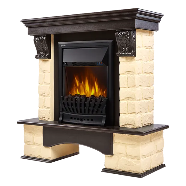 Портал Firelight Forte Classic камень бежевый, венге