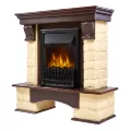 Портал Firelight Forte Classic камень бежевый, темный дуб 1