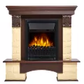 Портал Firelight Forte Classic камень бежевый, темный дуб 2