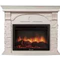 Портал Firelight Pietra 30U камень белый, шпон белёный дуб 1