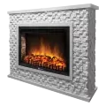 Портал Firelight Quadro 30 песчаник античный белый / белая эмаль 2