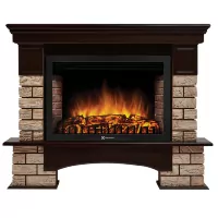 Портал Firelight Forte Wood 30 камень коричневый, шпон темный дуб