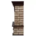 Портал Firelight Forte Wood 30 камень коричневый, шпон темный дуб 4
