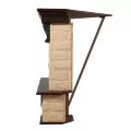 Портал Firelight Forte 30 U камень бежевый, темный дуб 3