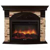 Портал Firelight Torre 30S камень сланец натуральный, темный дуб