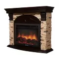 Портал Firelight Torre 30S камень сланец натуральный, темный дуб 2