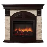 Портал Firelight Torre 30 U камень слоновая кость, темный дуб