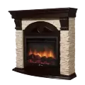 Портал Firelight Torre 30 U камень слоновая кость, темный дуб 2