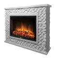 Портал Firelight Quadro 25 песчаник античный белый/белая эмаль 2