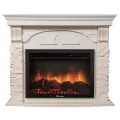 Портал Firelight Torre 30 U камень белый, беленый дуб 1