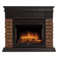 Портал Firelight Bricks WOOD 25 камень темный, шпон венге 1