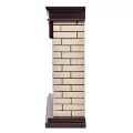 Портал Firelight Bricks 25 камень бежевый, темный дуб 3