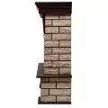 Портал Firelight Forte Wood 25 камень коричневый, шпон темный дуб 4