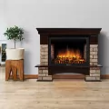 Портал Firelight Forte Wood 25 камень коричневый, шпон темный дуб 5