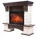 Портал Firelight Forte 25S камень белый, темный дуб 2