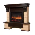 Портал Firelight Forte 25 U камень бежевый, темный дуб 1