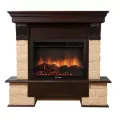 Портал Firelight Forte 25 U камень бежевый, темный дуб 2