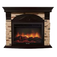Портал Firelight Torre 25S камень сланец натуральный, темный дуб