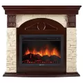 Портал Firelight Torre 25S U камень слоновая кость, темный дуб 1