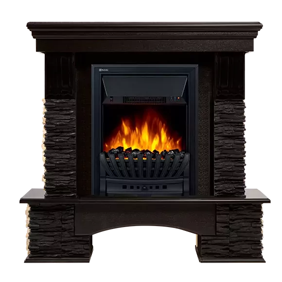Портал Firelight Pietra Nuovo Classic сланец чёрный, шпон венге