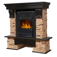 Портал Firelight Pietra Classic сланец натуральный, шпон темный дуб