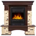 Портал Firelight Pietra Classic U сланец натуральный, шпон темный дуб 1