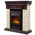 Портал Firelight Bricks Classic камень бежевый,  темный дуб 1