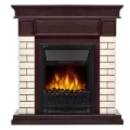 Портал Firelight Bricks Classic камень бежевый,  темный дуб 2