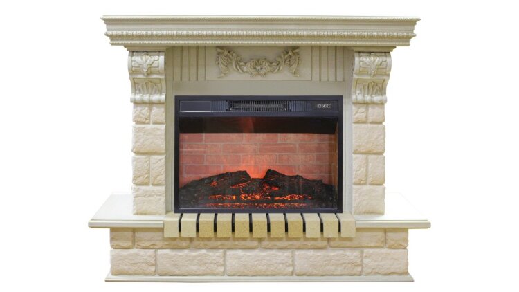 Камин электрический RealFlame Gracia 25'5/24 WT c очагом Irvine 24